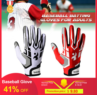 Professionele Honkbal Handschoen Batting Handschoenen Unisex Baseball Softbal Batting Handschoenen Anti-Slip Batting Handschoenen Voor Volwassenen Unisex wit / S