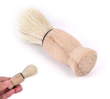 Professionele Houten Handvat Badger Haar Baard Scheren Borstel Voor Facial Voor Salon Beste Mannen Vader Snor Kapper Tool