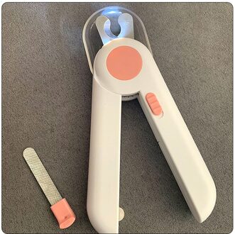 Professionele Huisdier Nagelknipper Schaar Professionele Led Veiligheid Nagelknipper Rvs Handig Nail Cutter Hond Kat Roze