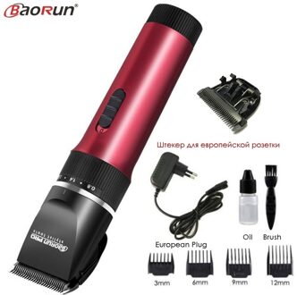 Professionele Huisdier Tondeuse Elektrische Kat Hond Grooming Clippers Oplaadbare Scheerapparaat Animal Haar Cutter Remover Kapsel Machine rood Add 1stk Blade