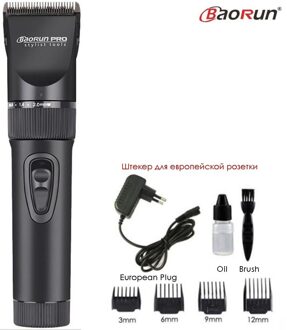 Professionele Huisdier Tondeuse Elektrische Kat Hond Grooming Clippers Oplaadbare Scheerapparaat Animal Haar Cutter Remover Kapsel Machine zwart standaard