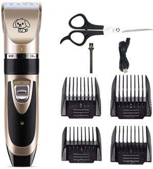 Professionele Huisdier Tondeuse Set Elektrische Hond Haar Trimmer Usb Opladen Huisdier Tondeuse Oplaadbare Low-Noise Pet Haar clip