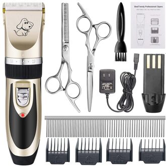 Professionele Huisdier Tondeuse Set Elektrische Hond Haar Trimmer Usb Opladen Huisdier Tondeuse Oplaadbare Low-Noise Pet Haar clip