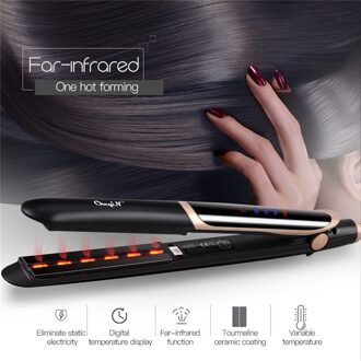 Professionele Infrarood Stijltang Flat Iron LED Digitale Straighting Iron Curling Verstelbare Temperatuur Keramische Haar Ijzer