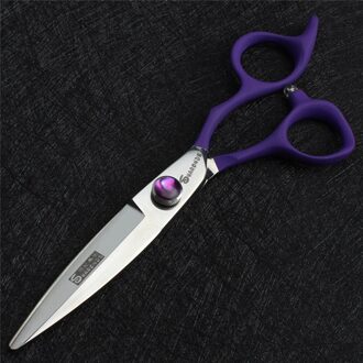 Professionele kappers schaar 6.0 inch lancet schaar Japan 440c roestvrij staal haar schaar kapper schaar paars scissors