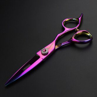 Professionele kappers schaar 6.0 inch lancet schaar Japan 440c roestvrij staal haar schaar kapper schaar paars scissors2