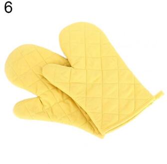 Professionele Katoen Ovenwant Heat Proof Slip Protector Keuken Koken Pannenlap Handschoen Keuken Bakvormen Levert geel