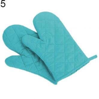Professionele Katoen Ovenwant Heat Proof Slip Protector Keuken Koken Pannenlap Handschoen Keuken Bakvormen Levert gras groen