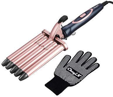 Professionele Keramische Haar Krultang Grote Waver Haar Krultang Elektrische Curling Wand Perm Spalk Haar Styler Triple Of 3 Vaten 5 Barrels