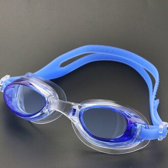Professionele Kind Anti Fog Zwemmen Bril Brillen Uv Gekleurde Lens Duiken Zwembril Rw blauw