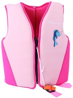 Professionele Kinderen Leven Vesten Opblaasbare Zwemmen Life Vesten Kinderen Leren Foam Reddingsvest Zwemmen Vest roze S