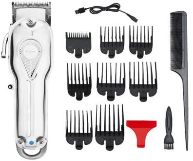 Professionele Lcd Display Metalen Maaier Tondeuse Trimmer Voor Mannen Trimer Baard Trimeer Tondeuse Tondeuses Kapperszaak Gebruik wit