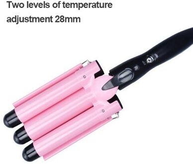 Professionele Lcd Temperatuurregeling Haar Tools Krultang Keramische Triple Barrel Haar Styler Haar Waver Styling Haarkrulspelden 28MM / EU