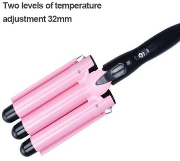 Professionele Lcd Temperatuurregeling Haar Tools Krultang Keramische Triple Barrel Haar Styler Haar Waver Styling Haarkrulspelden 32MM / EU