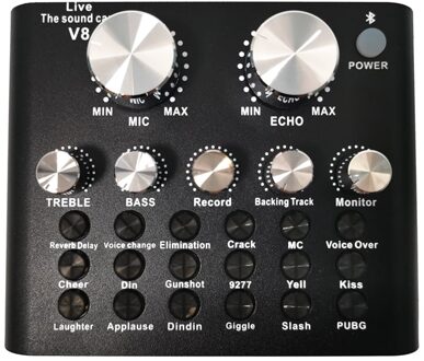 Professionele Live Geluidskaart Draagbare O Mixer Dj Sound Mixer Voor Opname Microfoon Gitaar Externe Computer Telefoon