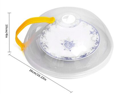 Professionele Magnetron Voedsel Anti-Sputteren Cover Met Handvat Hittebestendige Deksel Voor Magnetron Voedsel