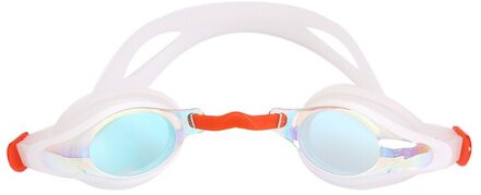 Professionele Mannen Vrouwen Zwemmen Bril Anti Fog Lek Uv Bescherming Zwembril Eye Wear Verstelbare Volwassen Zwemmen Bril rood en wit