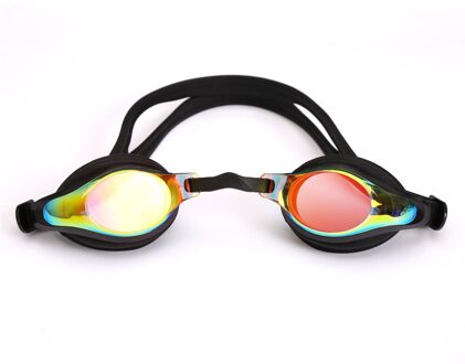 Professionele Mannen Vrouwen Zwemmen Bril Anti Fog Lek Uv Bescherming Zwembril Eye Wear Verstelbare Volwassen Zwemmen Bril zwart