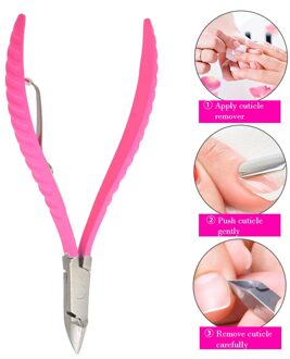 Professionele Nagelknipper Tangen Voor Dode Huid Verwijderen Nail Schaar Ingegroeide Vingernagel Teennagel Cuticle Tang Roestvrij Staal licht grijs
