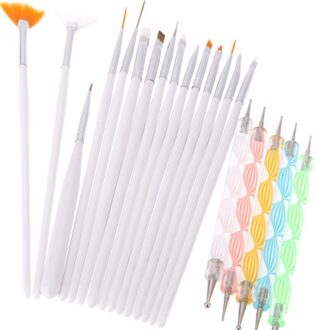 Professionele Nail Art Borstels Voor Manicure Strass Verf Nail Brush Set Polish Nagels Voering Pen Borstel