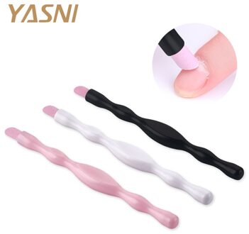 Professionele Nail Art Pusher Quartz Hoofd Scrubs Steen Cuticula Stok Pen Lepel Nail Polijsten Gereedschap Kleur Willekeurige NT141