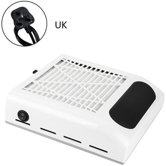 Professionele Nail Stofafzuiging Collector Sterke Fan 80W Nagels Stofzuiger Nail Art Salon Apparatuur Manicure Machine Tools UK plug
