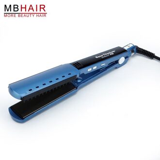 Professionele Nano Titanium Keramische Stijltang Iron Passen Temperatuur Natte En Droge Blue