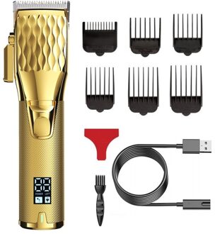 Professionele Oplaadbare Tondeuse Kapper Aanpassing Salon Machine Tondeuse Hoge Snelheid Elektrisch Haar Snijgereedschap