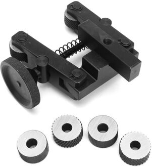 Professionele Opruwen Gereedschaphouder Lineaire Knurl Tool Draaibank Verstelbare Schacht Machine Gereedschap Met 6Pcs CR15 Wielen