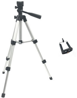 Professionele Opvouwbare Camera Statief Houder Stand 1/4 "Schroef 360 Graden Vloeistof Hoofd Statief Stabilizer Aluminium Met Telefoon Houder