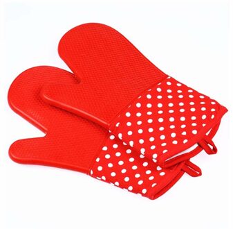 Professionele Oven Siliconen Handschoenen Magnetron Isolerende Handschoenen Verdikte Hittebestendige Handschoenen zwart / M