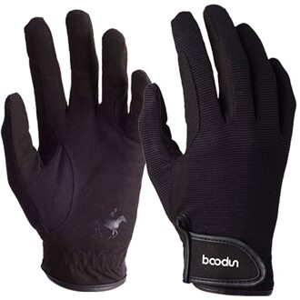 Professionele Paardrijden Handschoenen Paardensport Paardrijden Handschoenen Mannen Vrouwen Unisex Honkbal Softbal Sport Handschoenen L / zwart