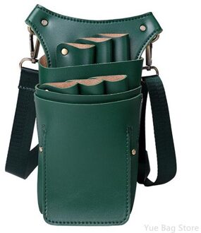 Professionele Pu Leer Zwart Rood Haar Schaar Zak Kappers Scharen Houder Tas Kapper Salon Holster Pouch Accessoires 30 # blauw