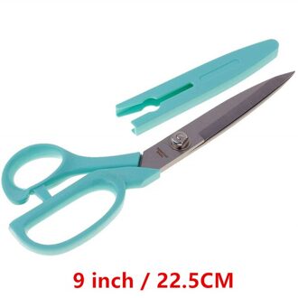 Professionele Roestvrij Staal Naaien Schaar Stof Scharen Voor Borduurwerk Kruissteek Met Cover Kleermaker Schaar 9 duim-22.5cm groen