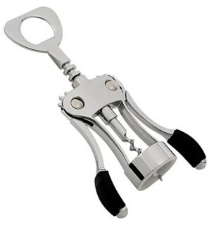 Professionele Roestvrij Staal Wijn Flesopener Handvat Druk Kurkentrekker Rode Wijn Opener Keuken Accessoire Bar Tool 301-0653