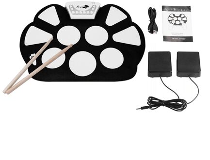 Professionele Roll Up Drum Pad Kit Silicon Opvouwbare Met Stok Draagbare Drum Elektronische Drum Usb Drum