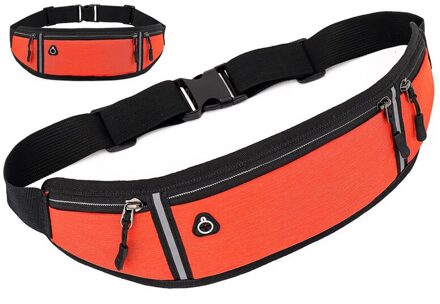 Professionele Running Heuptas Sport Riem Pouch Mobiele Telefoon Geval Mannen Vrouwen Verborgen Pouch Gym Sportsbags Running Riem Taille Verpakking oranje