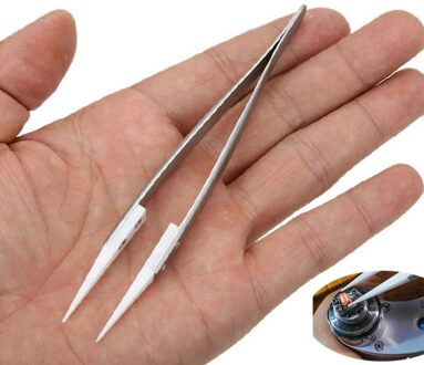 Professionele Rvs Keramische Pincet Hittebestendige Non Geleidende Keramische Wees Tip Diy Tool