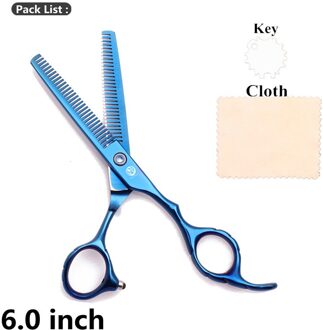 Professionele Schaar 5.5 "6" Paars Draak Roestvrij Dubbelzijdig Blauw Haar Schaar Dunner Tarief 10%-15% Kapper scharen Z2001 Z2001 Lan T 6N