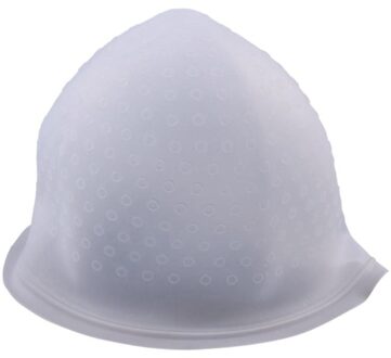 Professionele Siliconen Dye Haar Cap met Naald Herbruikbare Haar Kleur Caps Hoed DIY Haar Verven Styling Tool wit