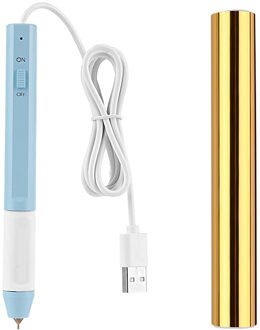 Professionele Slanke Handvat Usb Stamping Pen 3M Gloeiende Folie Papier Voor Handgeschreven Maken Papier Kaarten Lederen Craft 0.8mm