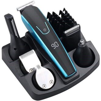 Professionele Snijden Elektrische Clipper Haar Maaier Trimmer Baard Scheerapparaat Haircut Machine Kapsel Snijder Voor Mannen Opladen Modus blauw