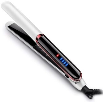 Professionele Stijltang Curler Negatieve Ionen Haar Stijltang Lcd Verwarming Snelle Roll Straight Krultang Corrugation 068a wit