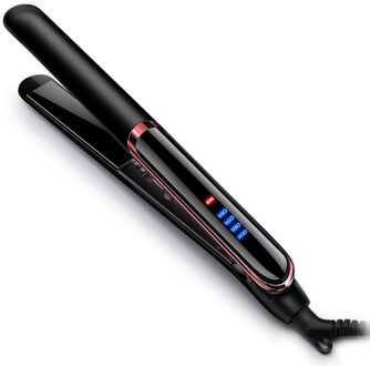 Professionele Stijltang Curler Negatieve Ionen Haar Stijltang Lcd Verwarming Snelle Roll Straight Krultang Corrugation 068a zwart
