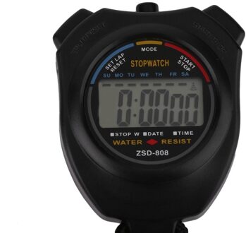 Professionele Stopwatch Handheld Digitale Lcd Sport Stopwatch Chronograaf Counter Timer Met Riem Stijlvolle