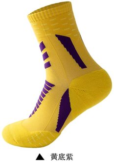 Professionele Super Star Basketbal Sokken Elite Dikke Sport Sokken Antislip Duurzaam Skateboard Handdoek Bodem Sokken Kous geel
