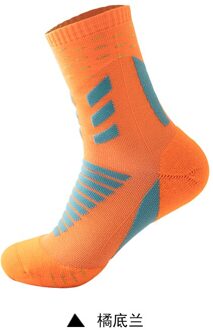 Professionele Super Star Basketbal Sokken Elite Dikke Sport Sokken Antislip Duurzaam Skateboard Handdoek Bodem Sokken Kous Oranje