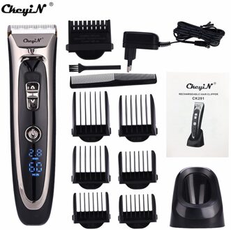 Professionele Tondeuse Oplaadbare Digitale Elektrische Tondeuse Voor Mannen Cordless Haar Knippen Scheermes Kapper Machine Led 4142