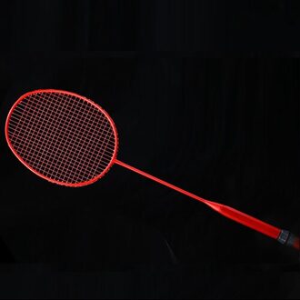 Professionele Ultra Licht 8U Full Carbon Fiber Badminton Racket Strung Offensief Soort Rackets Racket Max 35LBS Padel Sport Rood