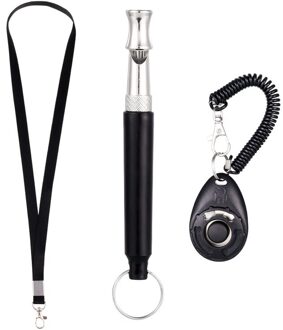 Professionele Ultrasone Hond Fluitje Lanyard Dog Training Clicker Voor Recall Stop Barking Verstelbare Frequenties Pet Training Set
